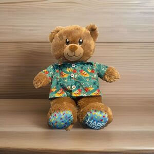 Build-A-Bear Happy Birthday Treat Bear 16" Plush Tropical Hawaiian Outfit